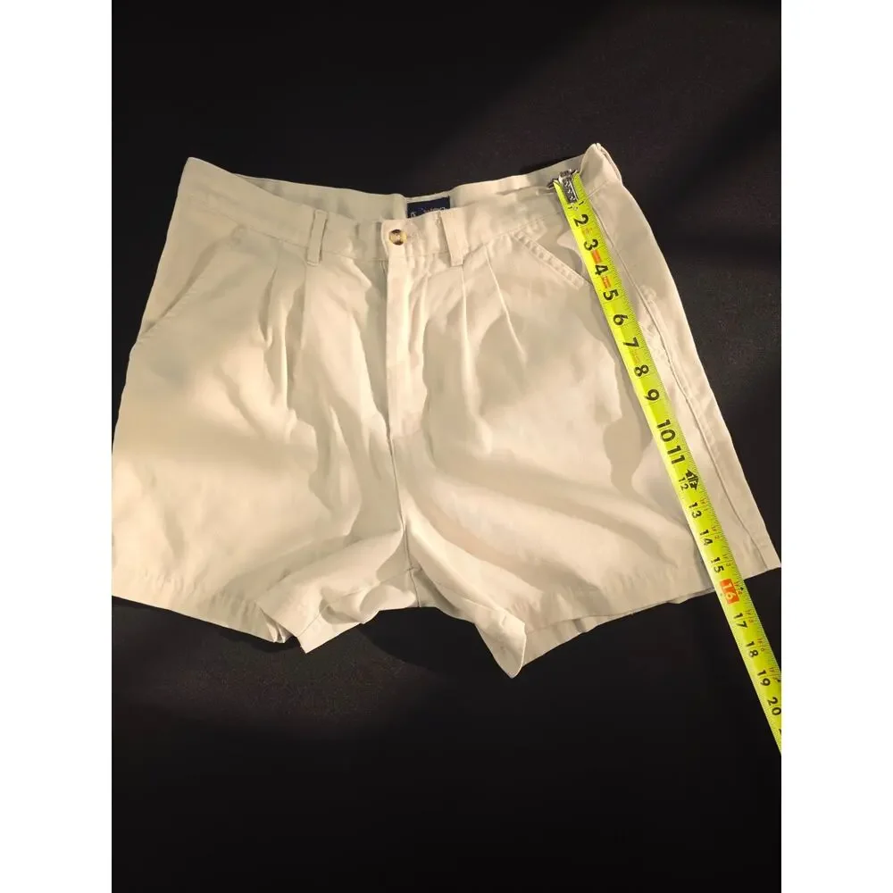 Puritan Men's Shorts Size 34 Beige Pleated Flat Front Casual Chino Pockets